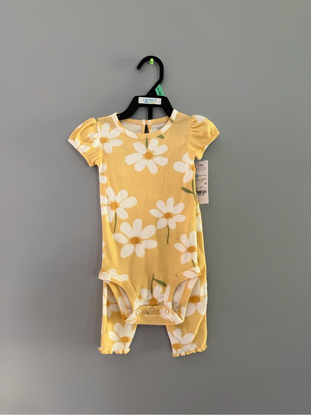 Carter's Yellow Daisy Short Sleeve Onesie